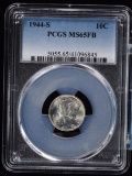 1944-S Mercury Dime Full Bands PCGS MS-65