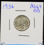 1936 Mercury Dime MS64 BU FSB