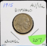 1915 Buffalo Nickel Early Teens Date High Grade AU/UNC