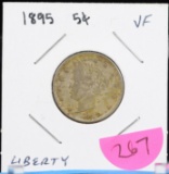 1895 Liberty Nickel 5c Five Cents