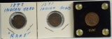 1893 97 07 Indian Head Cents 3 Coins