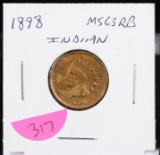 1898 Indian Head Copper Cent