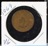 1869 Indian Head Cents VG