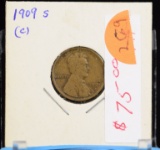 1909-S Lincoln Copper Cent Better Date San Francisco