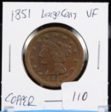 1851 Large Cent VF