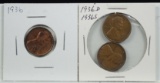 1936 PDS Lincoln Cents Set of 3