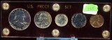 1957 Proof Set Capital Plastic Cent Through Half