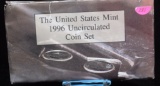 1996 Mint Set with a W Dime Unciculated Coin Set
