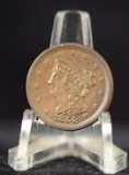 1853 Half Cent Choice Brown BU