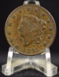 1822 Large Cent XF/AU Medium Brown Some Luster