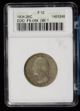 1934 DDO Washington Quarter ANACS F-12 Die 1 009FS