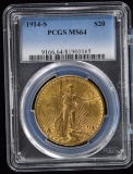 1914-S St. Gaudens Gold $20 Double Eagle PCGS MS64