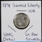 1891 Seated Dime Light Scratch UNC Detail