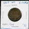 1864 Civil War Copper Two Cent Piece Very Fine