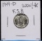 1944-D Mercury Dime BU White FSB