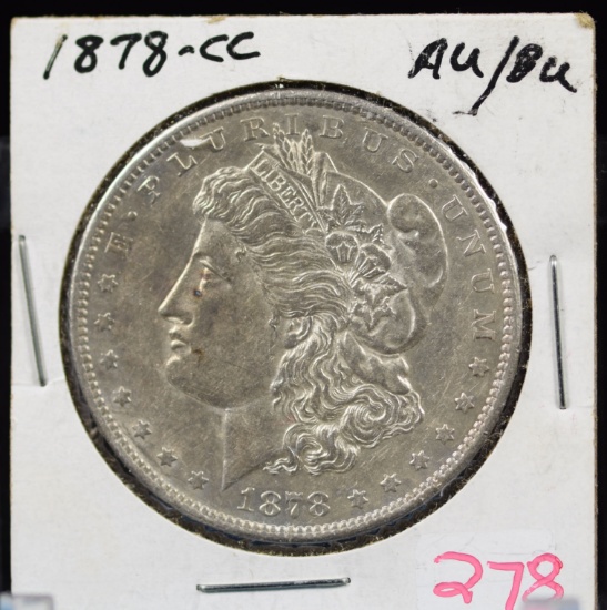 1878-CC Morgan Dollar AU BU