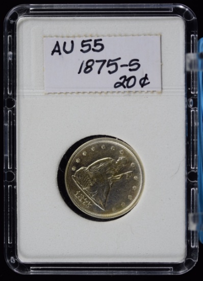 1875-S Twenty Cent Piece AU55
