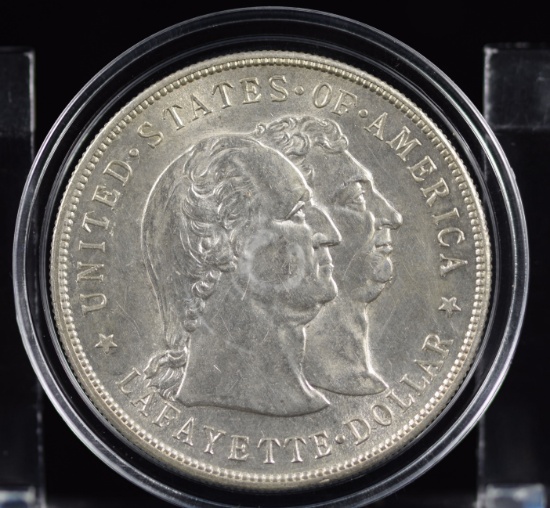 1900 Lafayette Dollar AU Plus White in Case