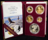 1995-W 4 Piece Gold Proof Set with Rare W Eagle 10,000 Mintage Proof