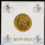 1878 $3 Gold Princess