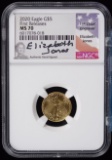 2020 $5 Gold Eagle NGC MS-70 First Release Elizabeth Jones Signed