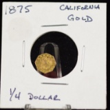1875 .25 Gold California