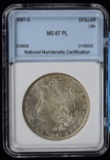 1881-S Morgan Dollar NNC MS67 PL