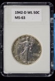 1942-D Walking Half Dollar MS63