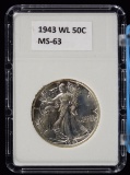 1943 Walking Half Dollar MS63