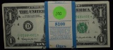 1963 w Star $100 Pack of Federal Reserve Notes Gem Unc