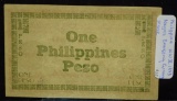 Philipines 1 Peso Emergency WWII Currency