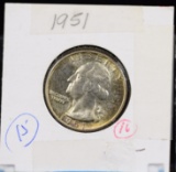 1951 Washington Quarter BU