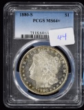 1880-S Morgan Silver Dollar MS64+ PL surfaces PCGS QUALITY