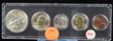 1944 Gem Unciculated Cent through Half dollar Set
