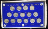Short Set of 15 Mercury Dimes 1941-1945 Capital Holders
