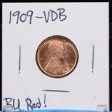 1909 VDB Lincoln Cent BU Red