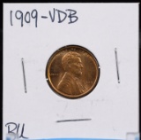 1909 VDB Lincoln Cent BU RB