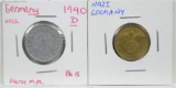 1938 & 1940-D Germany Scarce Mint Marks