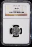 1957-D Mercury Dime NGC MS-66