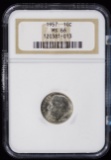 1957 Mercury Dime NGC MS-66