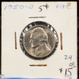 1950-D Jefferson Head Nickel Key Date Choice Unc