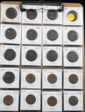 Sheet of 20 Different Great Britain Half Cents 1862-1936