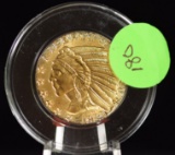 1929 Gold Coin plated repica of Five Dollar Gold Piece