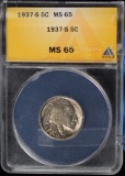 1937-S Buffalo Nickel ANACS MS-65