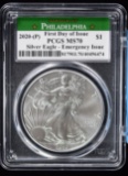 2020 American Silver Eagle Emergency Issue PCGS MS-70 Scarce