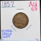 1857 Flying Eagle Cent AU 53