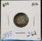 1855 Seated Dime BU AU