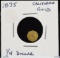 1875 Gold California 1/4 Dollar