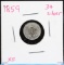 1858 Three Cent Silver XF