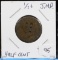 Half Cent Braided Hair CounterStamp Advertisting J.M.P